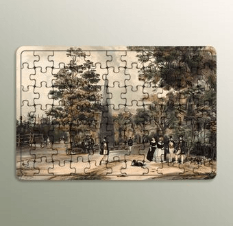 O Passeio Publico 1847 - Rio de Janeiro - Brezilya Ahşap Puzzle
