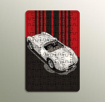Gümüş Klasik - Grafik Yarış Serisi Ahşap Puzzle