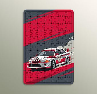 Hızlı Geçiş Ralli Otomobili - Sinematik Ralli Serisi Ahşap Puzzle