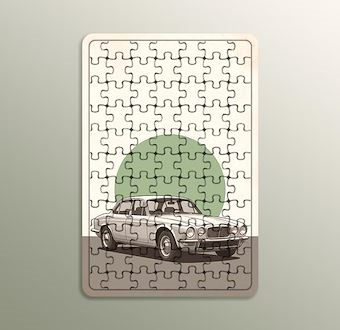 İngiliz Asaleti - Klasik Lüks Otomobil - Nostaljik Otomobil Serisi Ahşap Puzzle