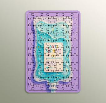 Liquid Feelings Collection - Anti Sadness Ahşap Puzzle