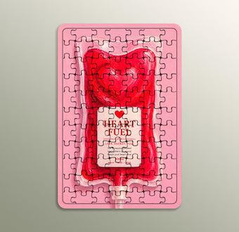Liquid Feelings Collection - Heart Fuel Ahşap Puzzle