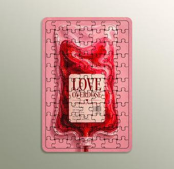 Liquid Feelings Collection - Love Overdose Ahşap Puzzle
