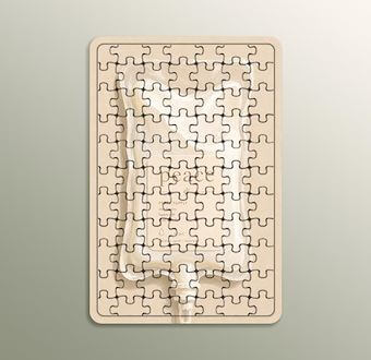 Liquid Feelings Collection - Peace Ahşap Puzzle