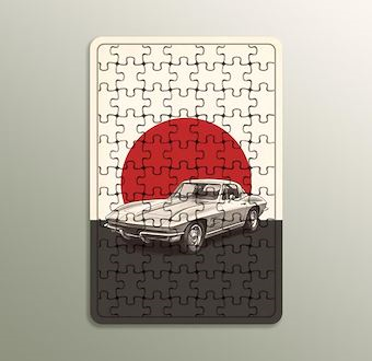 Nostaljik Otomobil Zamanı - Nostaljik Otomobil Serisi Ahşap Puzzle
