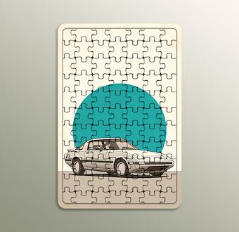 Nostaljik Yol Aracı - Nostaljik Otomobil Serisi Ahşap Puzzle