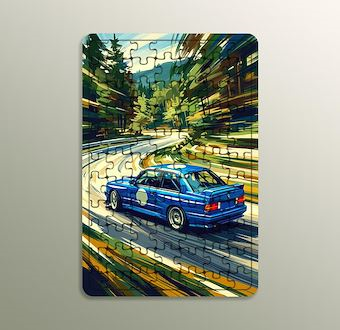 Orman Hattı - Hızlı Yarış Serisi Ahşap Puzzle