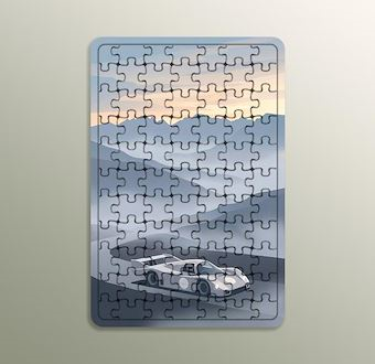 Sisli Geçit - Minimal Yarış Serisi Ahşap Puzzle