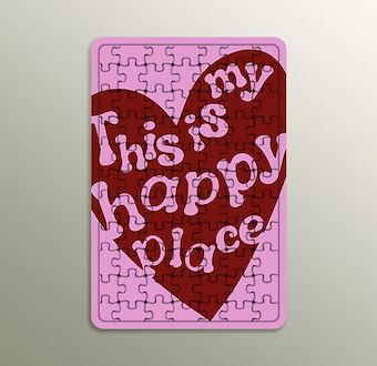 This Is My Happy Place - Mutluluk Köşesi Ahşap Puzzle