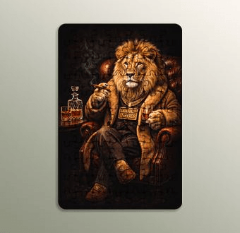 Vahşi Doğanın Patronları - Aslan Ahşap Puzzle