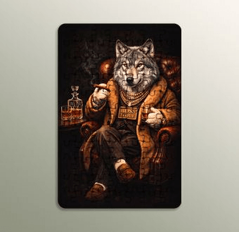 Vahşi Doğanın Patronları - Kurt Ahşap Puzzle