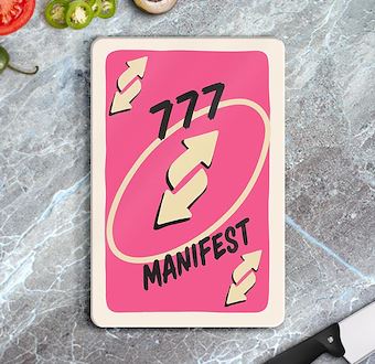 777 Manifest Şans ve Bolluk  Cam Kesim Tablası