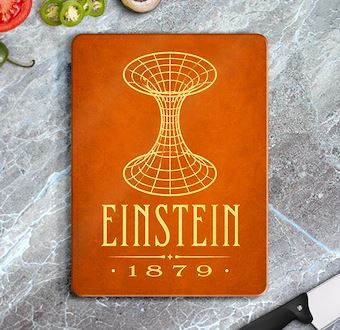 Albert Einstein - Uzay Zaman Geometrisi Cam Kesim Tablası