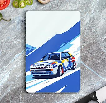 Buz Mavisi Etabı - Ralli Otomobili - Sinematik Ralli Serisi Cam Kesim Tablası