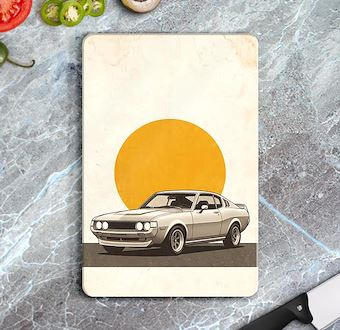 Grand Tourer - Klasik Spor Otomobil - Nostaljik Otomobil Serisi Cam Kesim Tablası