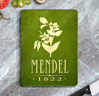 Gregor Mendel - Genetik Biliminin Temelleri Cam Kesim Tablası