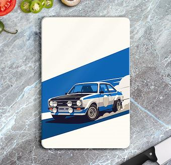 Gün Batımı Ralli Otomobili - Sinematik Ralli Serisi Cam Kesim Tablası