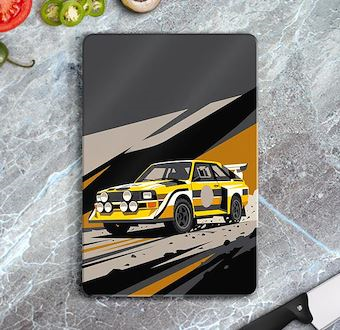 Hareketli Parkur Ralli Otomobili - Sinematik Ralli Serisi Cam Kesim Tablası