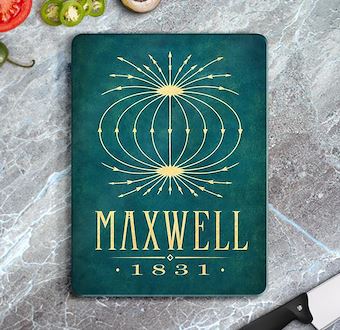 James Clerk Maxwell - Elektromanyetik Alanlar Cam Kesim Tablası
