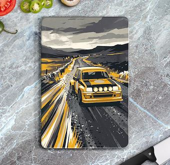 Keskin Dönüş Ralli Otomobili - Sinematik Ralli Serisi Cam Kesim Tablası