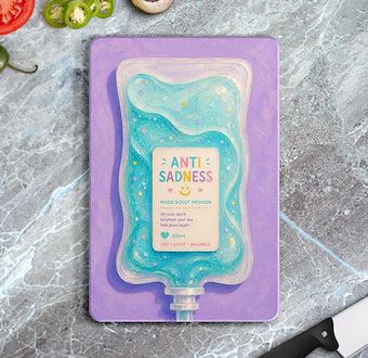 Liquid Feelings Collection - Anti Sadness Cam Kesim Tablası