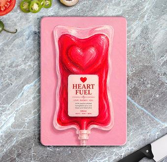 Liquid Feelings Collection - Heart Fuel Cam Kesim Tablası