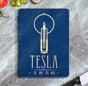 Nikola Tesla - Elektrik ve İnovasyon Cam Kesim Tablası