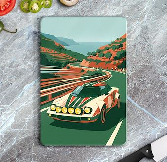 Orman Etabı Ralli Otomobili - Sinematik Ralli Serisi Cam Kesim Tablası