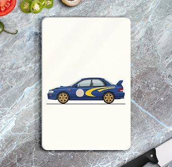 Ralli Efsanesi - Ralli Otomobili - Klasik Ralli Serisi Cam Kesim Tablası