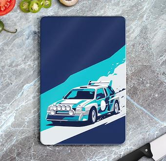 Turkuaz Ralli Efsanesi - Ralli Otomobili - Sinematik Ralli Serisi Cam Kesim Tablası