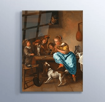 Children Teaching a Cat to Dance - The Dancing Lesson Cam Tablosu