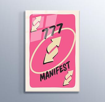 777 Manifest Şans ve Bolluk  Cam Tablosu