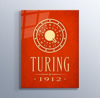 Alan Turing - Yapay Zeka Öncüsü Cam Tablosu
