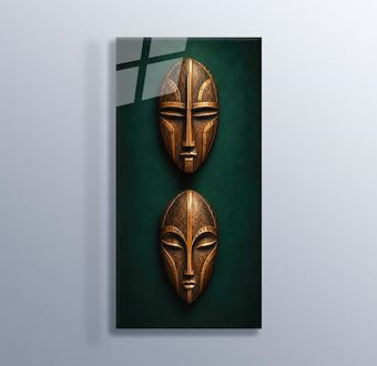 Antik Dokularda Altın Maske Sanatı Cam Tablosu