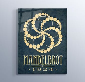 Benoit Mandelbrot Fraktal Geometri Sanatı Cam Tablosu