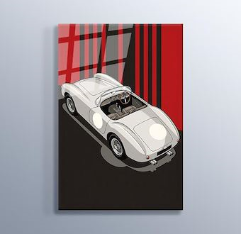 Gümüş Klasik - Grafik Yarış Serisi Cam Tablosu
