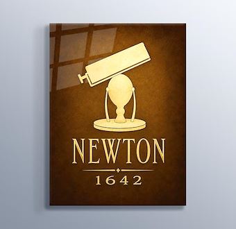 Isaac Newton - Bilimsel Keşif Yolculuğu Cam Tablosu