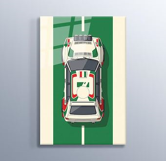 İtalyan Ruhu - Vektör Ralli Serisi Cam Tablosu