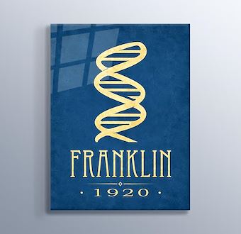 Rosalind Franklin - DNA Yapısı Keşfi Cam Tablosu