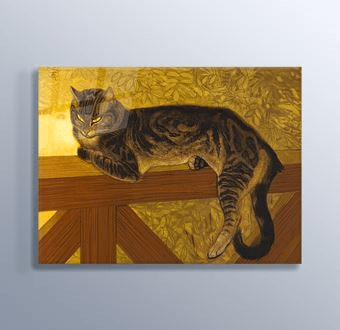 Summer: Cat on a Balustrade Cam Tablosu