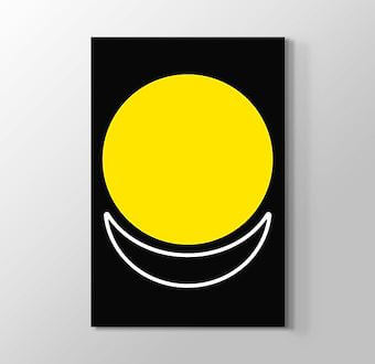 AllatRa Sembolü - Siyah Üzerine Sarı