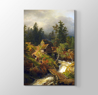 Mountain Landscape with Torrent and Water-Mill