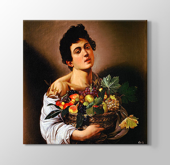 Boy with Basket of Fruit