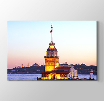 İstanbul - Kız Kulesi Renkli