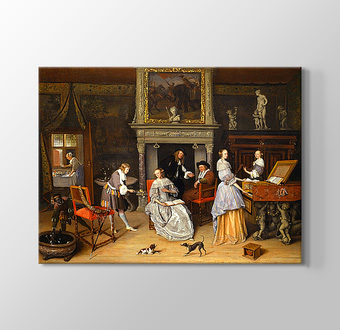 Fantasy Interior with Jan Steen and the Family of Gerrit Schouten