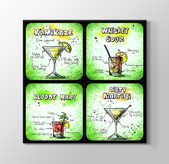 Kamikaze - Whiskey Sour - Bloody Mary - Dirty Martini