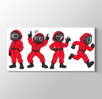 Kırmızı Tulumlu Maskeli Karakterler