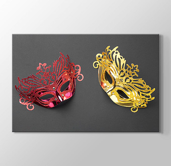 Kırmızı ve Sarı Karnaval Maskeleri