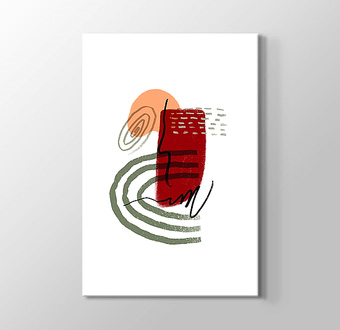 Kırmızı ve Turuncu Minimalist Yapraklar - 3