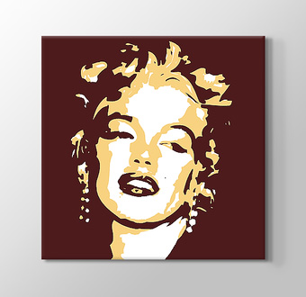 Marilyn Monroe - Kahverengi Arkaplan